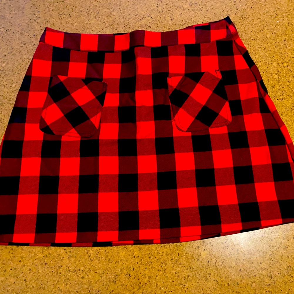 Plaid mini skirt